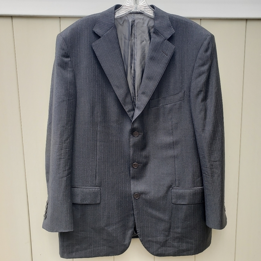 Ermenegildo Zenga Traveller Micronsphere gray suit jacket blazer IT 54 / US 44